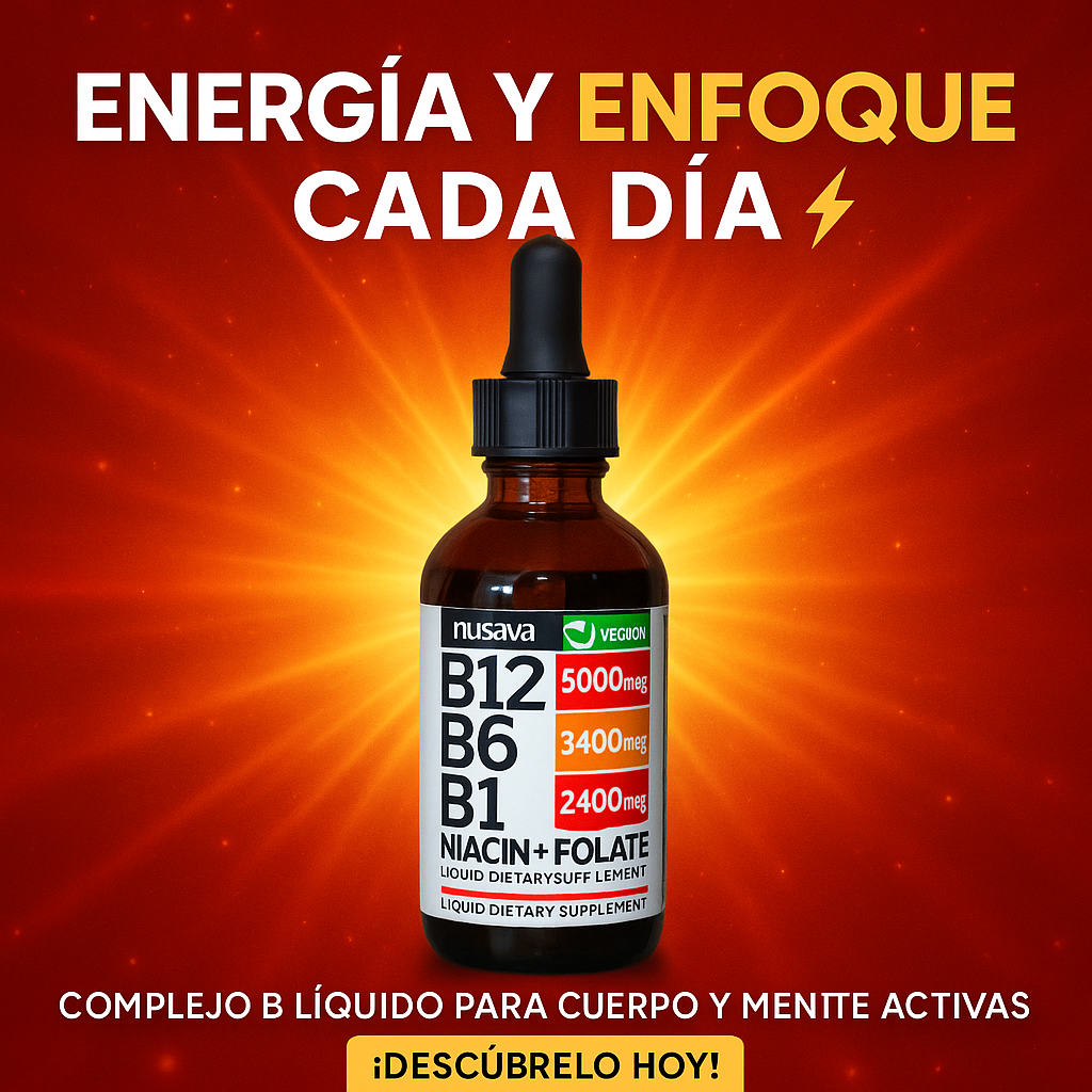 Vitamina B12 Líquida 🚀🔥 “Tu impulso diario de energía y enfoque”