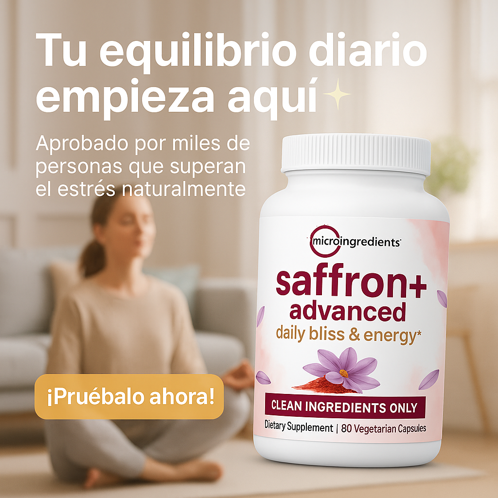 💪SAFFRON ADVANCED🌸Reduce el estrés y mejora tu enfoque al instante 🧠✨