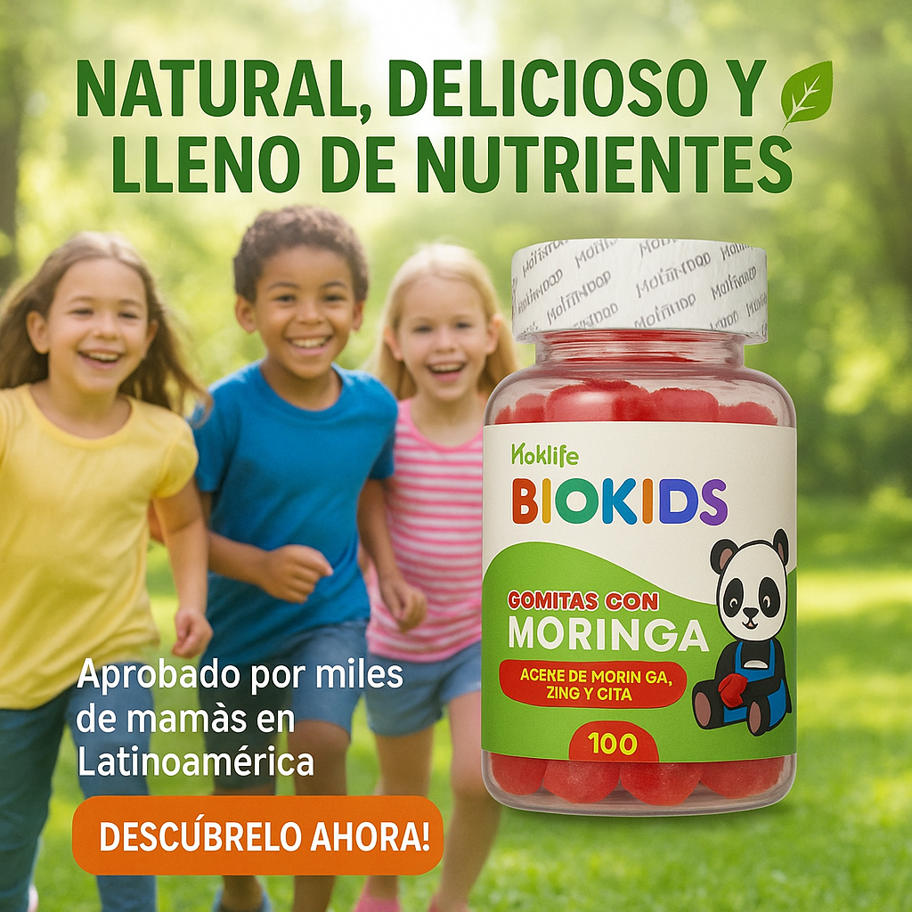 🐼 BioKids Moringa – Crece Fuerte y Feliz💪