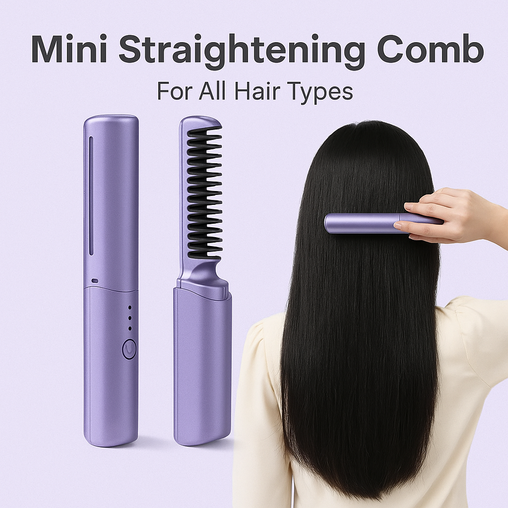 💎MINI PEINE ALISADOR 💜 – Suaviza, Alisa y Brilla al Momento🌸